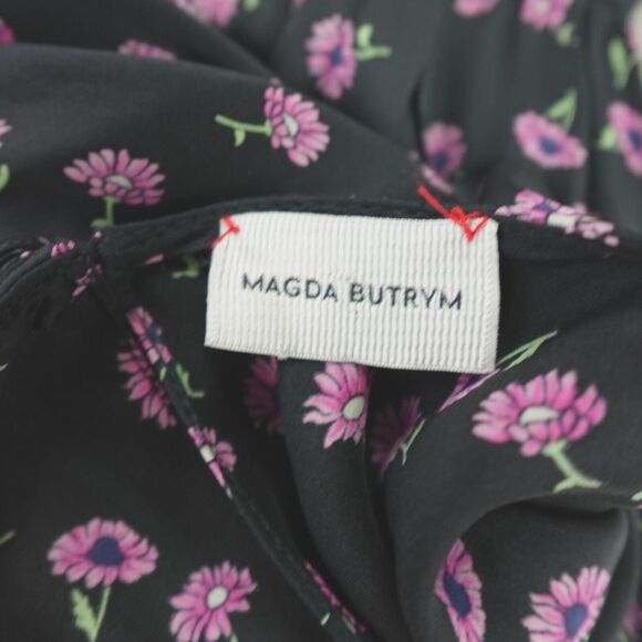 Magda Butrym Silk Floral Print Blouse Golem High Low Side‎ Slit - Picture 3 of 16